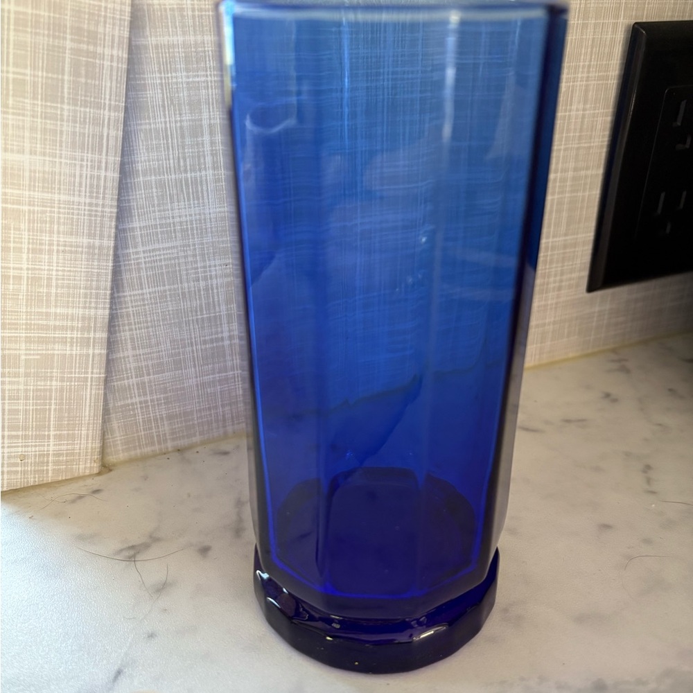 Vintage Anchor Hocking Essex Cobalt Blue Tumbler